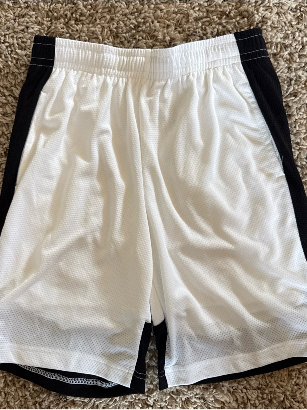 tek gear White and Black Athletic Mesh Shorts